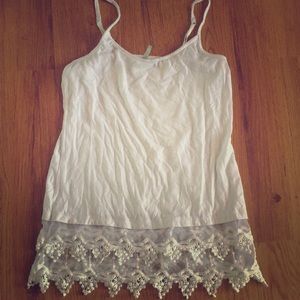 White lace tank